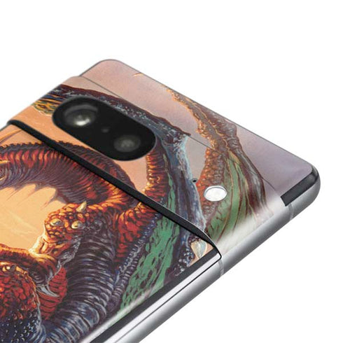 Bravery Misplaced Dragon and Knight by Ed Beard Jr Pixel Skins